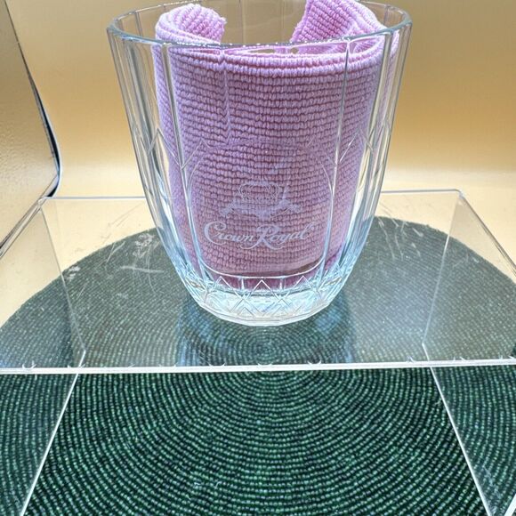 Etched Crown Royal Designed High Ball Glasses Decorated Vonpok Made in Italy - Picture 5 of 7